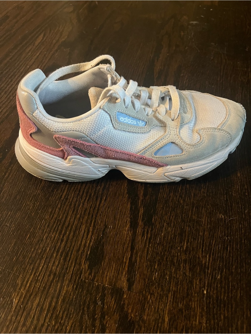Adidas Falcon EG2866 Cloud White Shock Pink Chunky Sneakers Women’s Size 7.5 Y2K